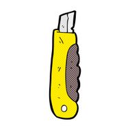 comic cartoon construction knife