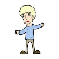 comic cartoon worried man