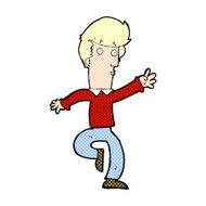 comic cartoon rushing man