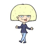 comic cartoon smug looking woman