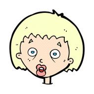 comic cartoon shocked woman N4