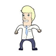 comic cartoon nervous businessman