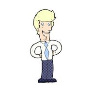 comic cartoon happy man N3