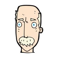comic cartoon annoyed old man
