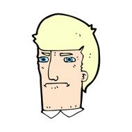 comic cartoon man narrowing eyes N2