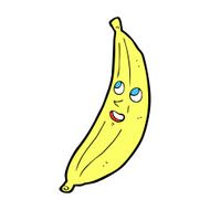 comic cartoon happy banana