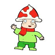 comic cartoon mushroom man