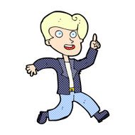 comic cartoon man with great idea N2