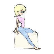 comic cartoon pin up pose girl