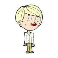 comic cartoon happy surprised boy