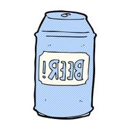 comic cartoon beer can