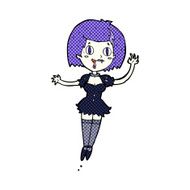 comic cartoon happy vampire girl N2