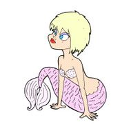 comic cartoon pretty mermaid N2