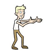 comic cartoon man desperately explaining