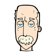 comic cartoon bored old man N2