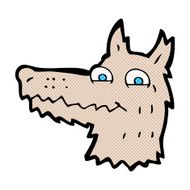 comic cartoon wolf head N2