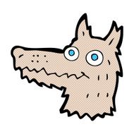 comic cartoon wolf head N3
