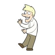 comic cartoon excited man