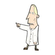 comic cartoon ugly man pointing