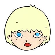 comic cartoon girl staring