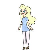 comic cartoon pretty girl