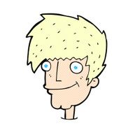 comic cartoon smiling man
