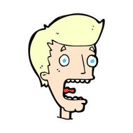 comic cartoon terrified man N5