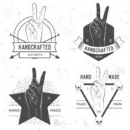 Badge symbol or logotype with hand N30