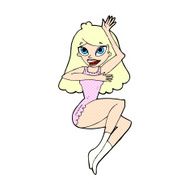 comic cartoon woman in lingerie