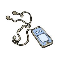 comic cartoon music player