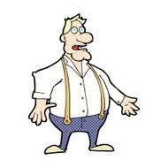 comic cartoon shocked man N4