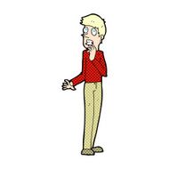 comic cartoon worried man N2