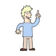 comic cartoon man with great new idea