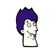 comic cartoon vampire head