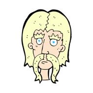 comic cartoon man with long mustache