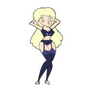 comic cartoon woman in lingerie N2