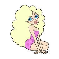 comic cartoon pretty woman N2