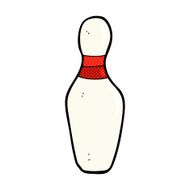 comic cartoon ten pin bowling skittle