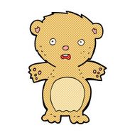 frightened teddy bear comic cartoon