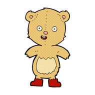 comic cartoon happy teddy bear in boots