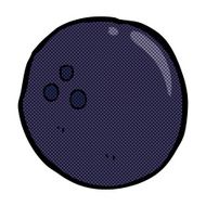 comic cartoon bowling ball