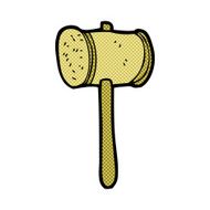 comic cartoon wooden hammer