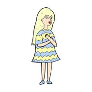 comic cartoon surprised girl
