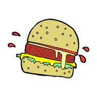 comic cartoon burger