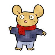 comic cartoon mouse in clothes