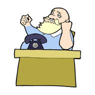 comic cartoon arrogant boss man