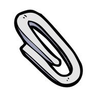 comic cartoon paperclip
