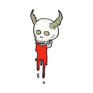 comic cartoon spooky halloween skull