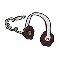 comic cartoon headphones