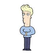 comic cartoon jaded man